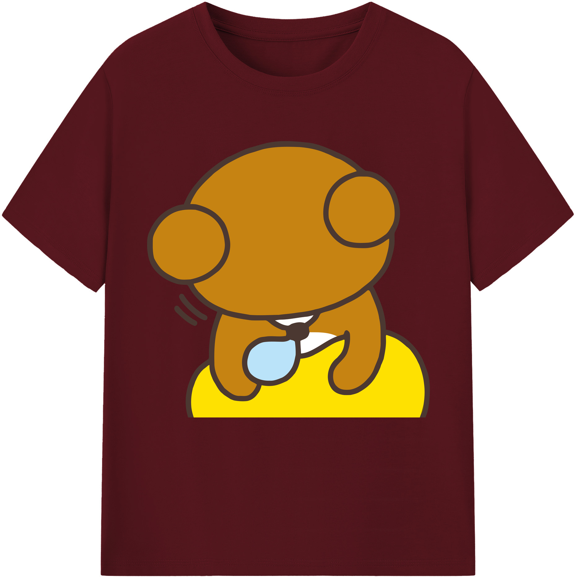 （画像用） リラックマ リラックマ キイロイトリ Rilakkuma Korilakkuma Kiiroitori 綿100％半袖Tシャツ（フロントプリント）